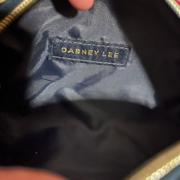 NWOT Dabney Lee Navy Blue Food Print Pouch pizza burger hotdog taco soda - Picture 6 of 6